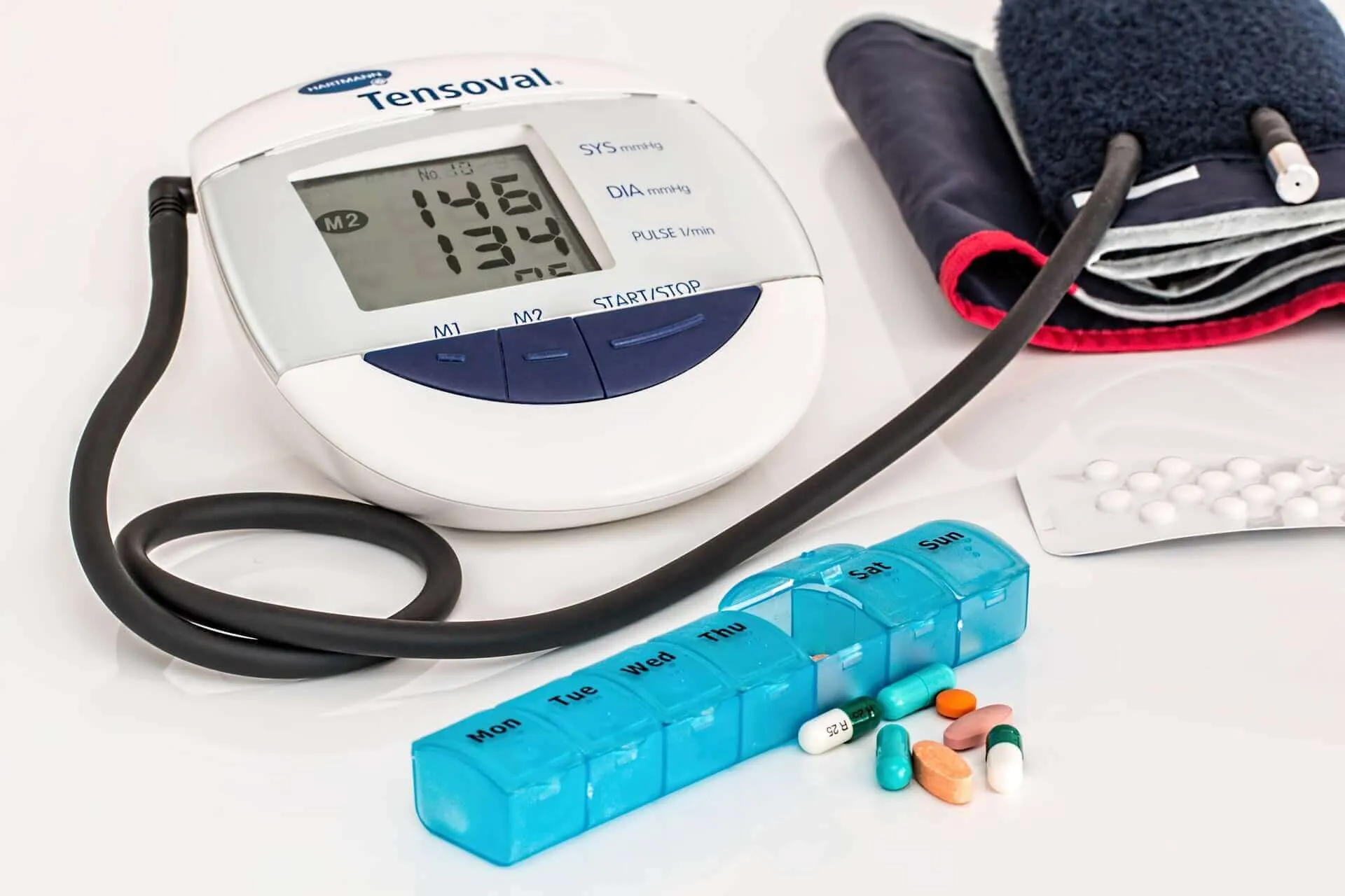 Representação Gráfica de remédios e aparelhos para doença de hipertensão arterial